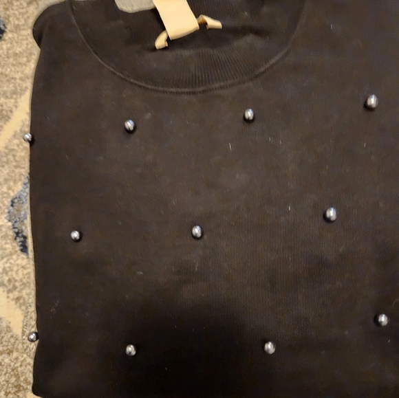 H&M Black Crewneck Sweater with Studded Embellishments - Picture 8 of 13